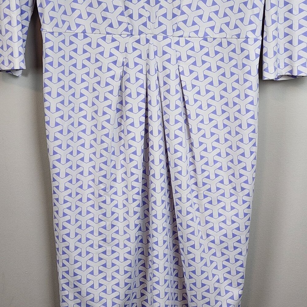 J.Mclaughlin dress sz XL women white geometric pattern Catalina fabric - Picture 3 of 13